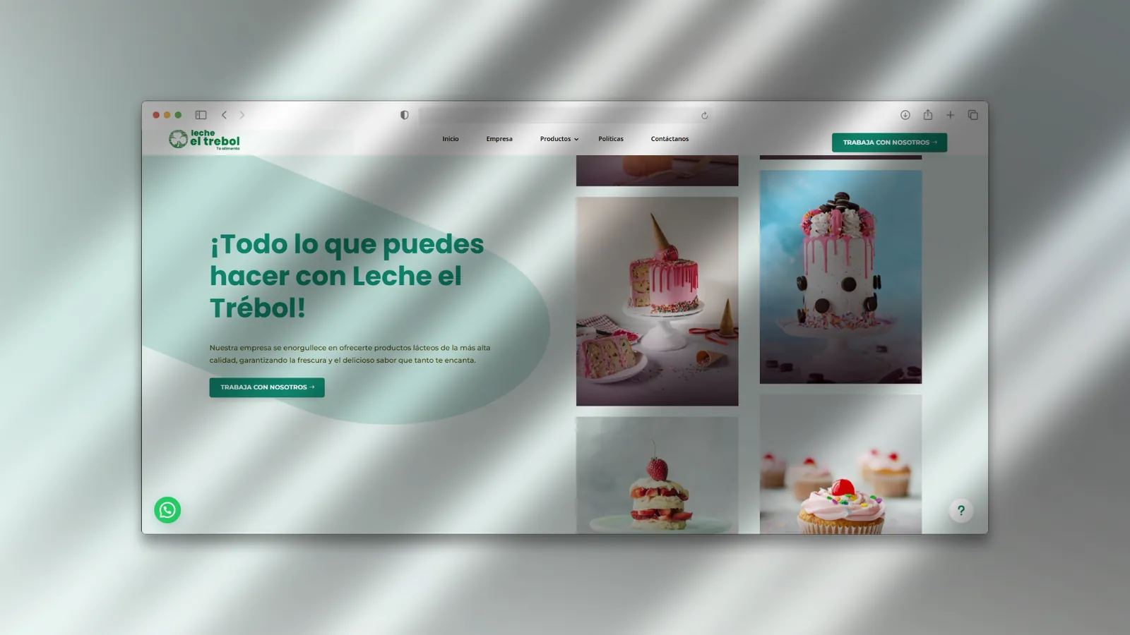 Captura del proyecto Leche el Trébol